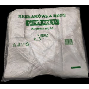 Reklamówka HDPE (30 x 55 cm) / Z10 / supermocna – 20 mikronów