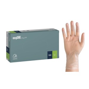 Rękawice diagnostyczne EasyCare vinyl - winylowe, pudrowane, niesterylne, transparentne